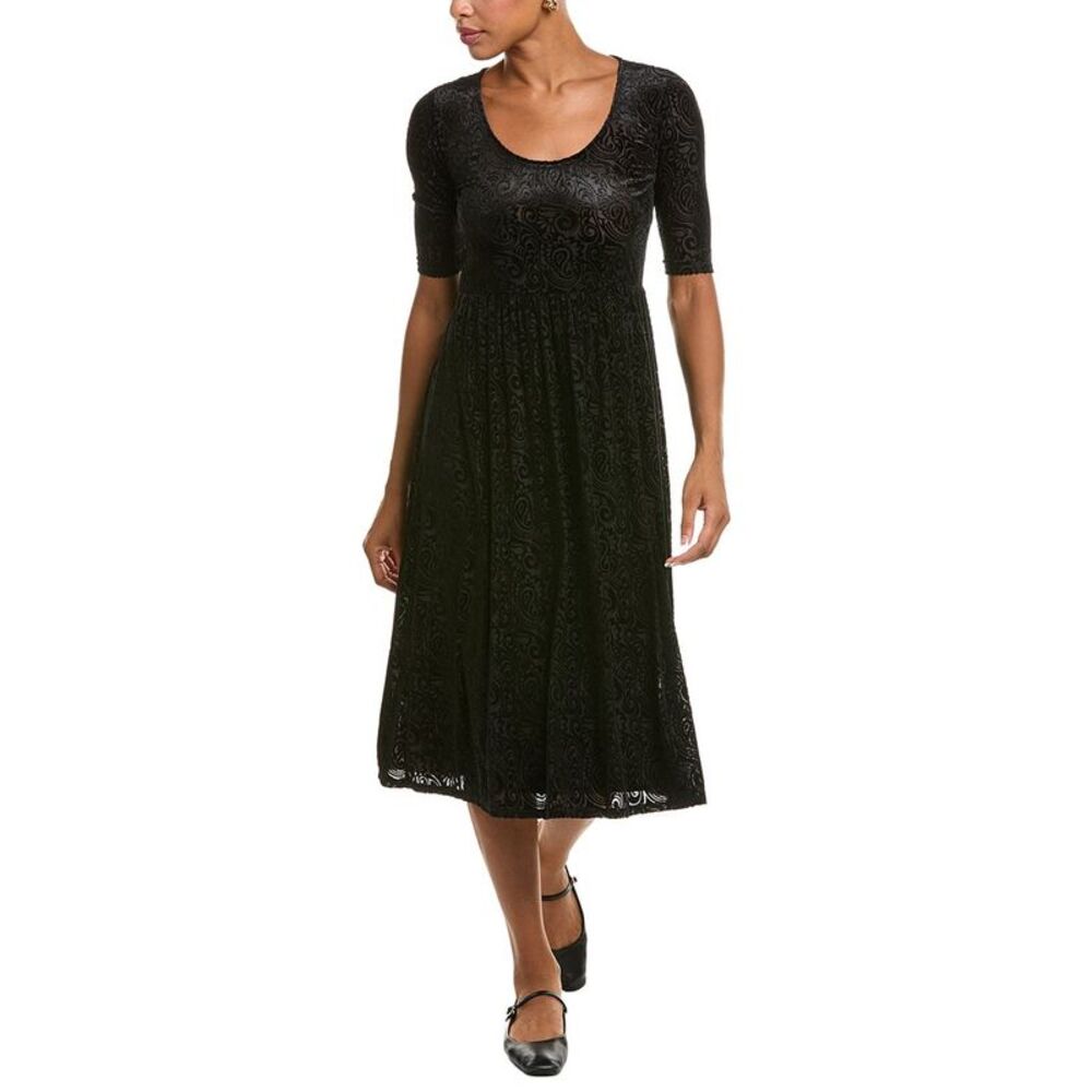Johnny Was Womens  Tova Helena Midi Dress, Black
